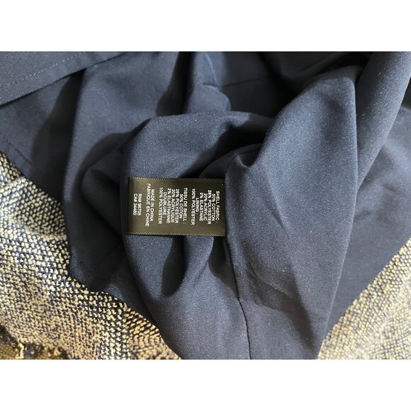 Rebecca Taylor Navy Blue and White Tweed Dress with Frayed Details Size 4‎ - Picture 5 of 9